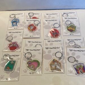 NIB Set of 100% Good Boy/Girl Keyring Awards